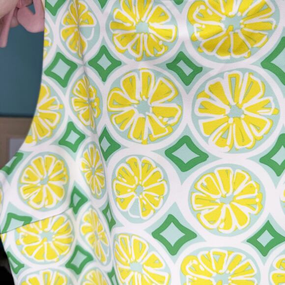 Sail to Sable STS Lemon Print Sleeveless Shift Dress Yellow Bright Novelty M - Picture 12 of 12